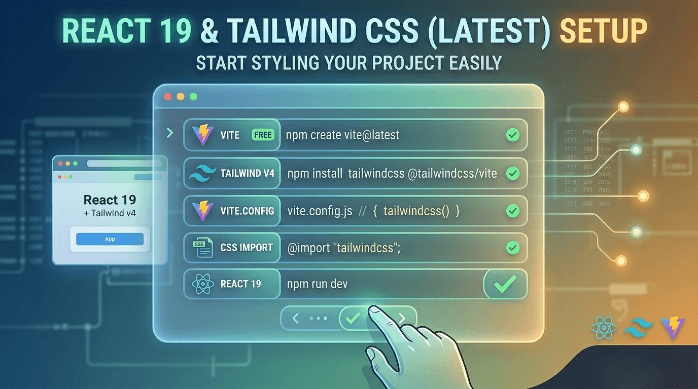 React 19 and Tailwind CSS (Latest) Setup: Start Styling Your Project Easily