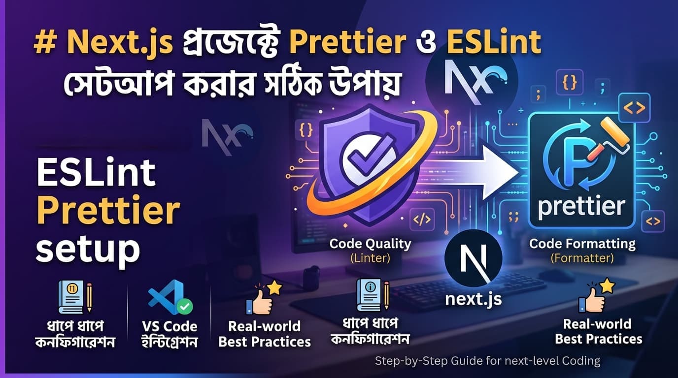 Next.js প্রজেক্টে Prettier ও ESLint সেটআপ করার সঠিক উপায়
